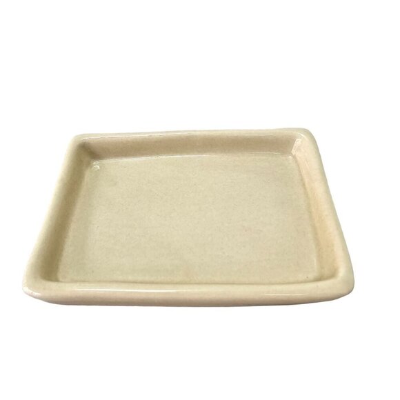 Pottery Barn Studio Barbara Eigen Handmade Ceramic Soap Dish Trinket Dish Beige - Picture 6 of 6